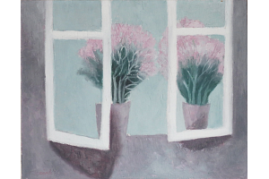 Květináče v okně